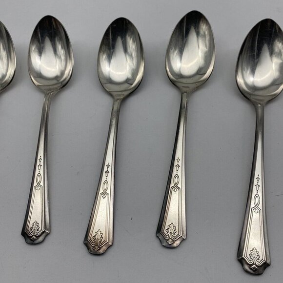 Oneida Community‎ Duro Plate Beverly Silverplate Teaspoon Set of 12 VTG 1922 - Picture 7 of 11